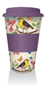 Eco Bamboo Cup Birds 400ml -  Great Gift Idea